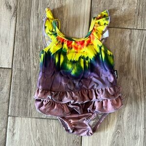 Molo one piece baby girl swimsuit 3-6m excellent condition